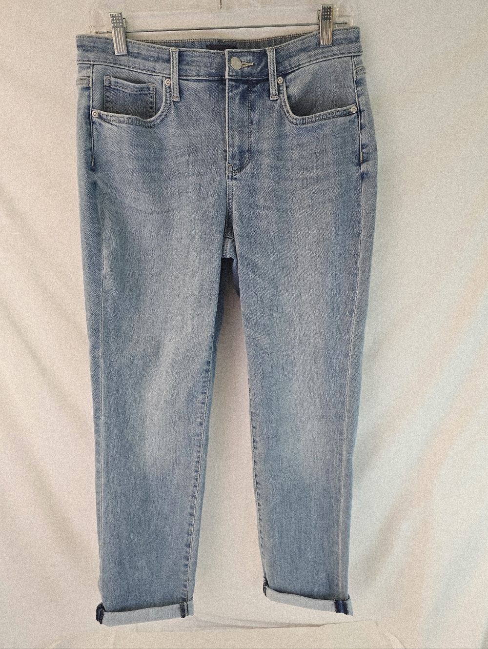 NYDJ Margot Girlfriend Stretch Jeans Sz 6 Lift X Tuck Salamanca Sun Light Wash